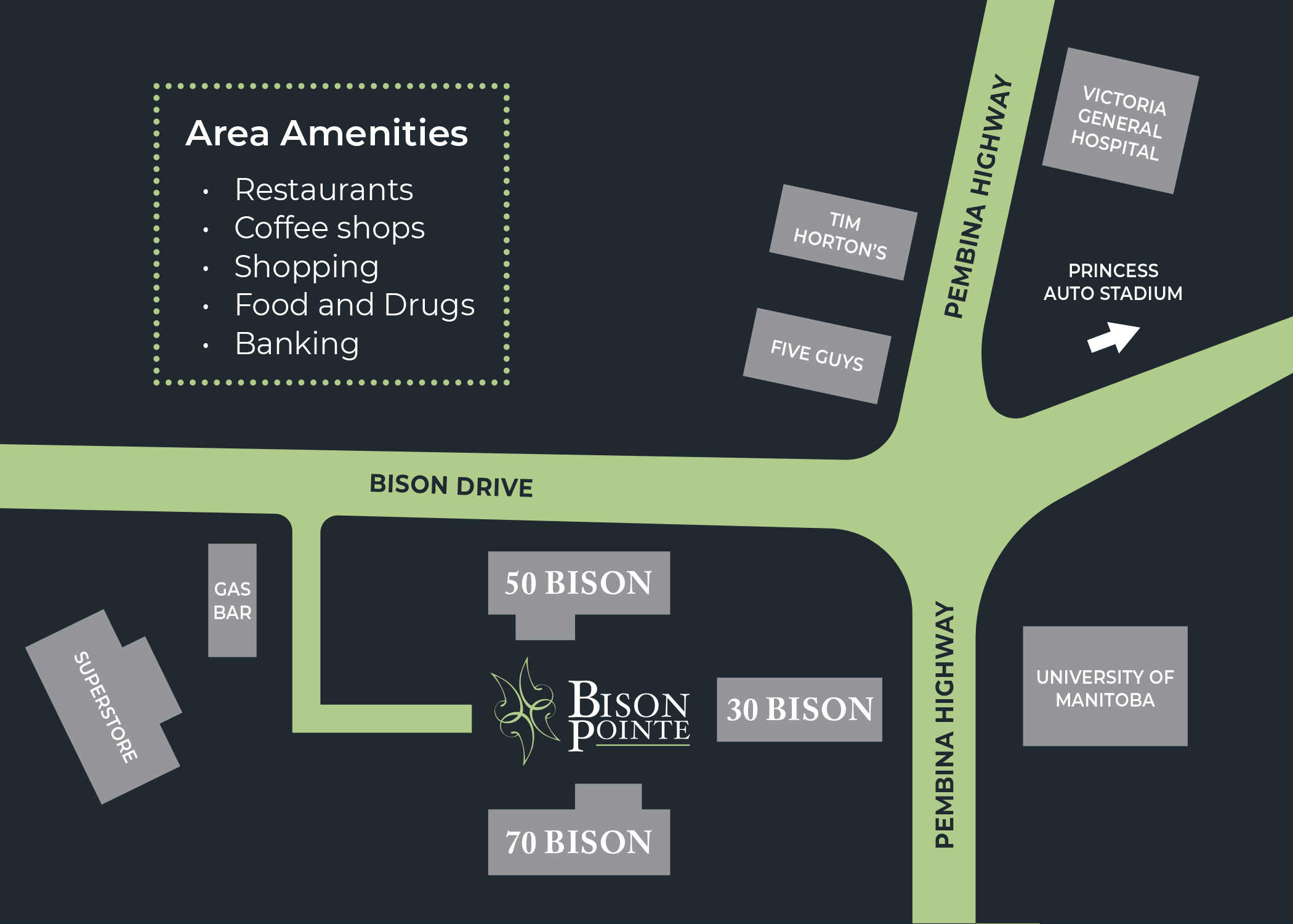 Bison Pointe apartments map